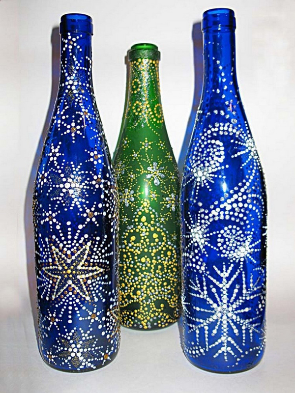 decoração de garrafa com glitter