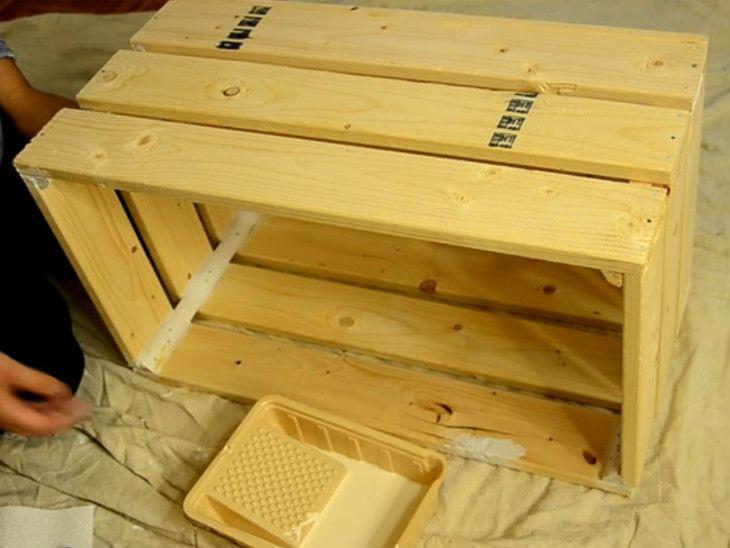 mesa de caixa de madeira passo a passo