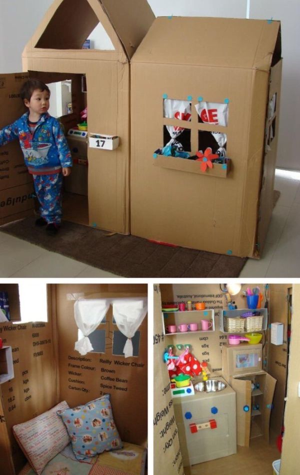 Como Fazer Casinha de Papelão - Artesanato Passo a Passo!