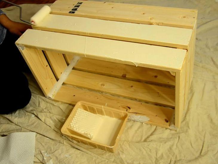 mesa de caixa de madeira tradicional