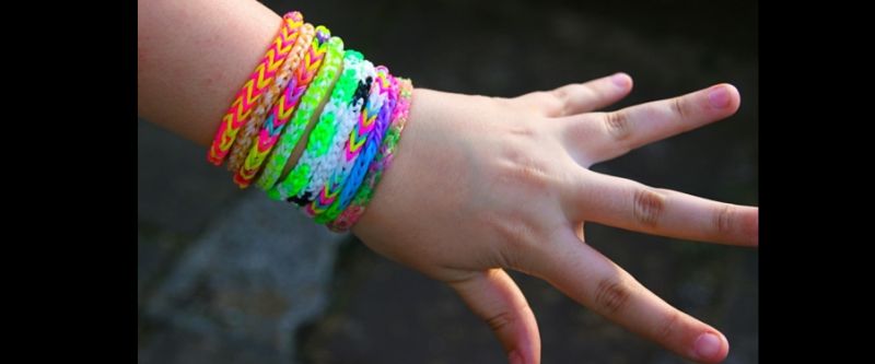 pulseira com elastico neon