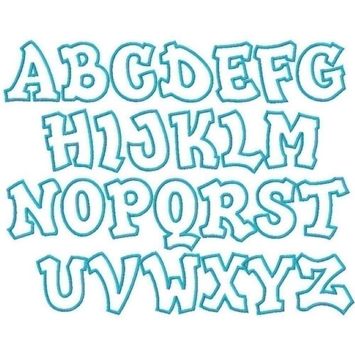 molde de letras do alfabeto