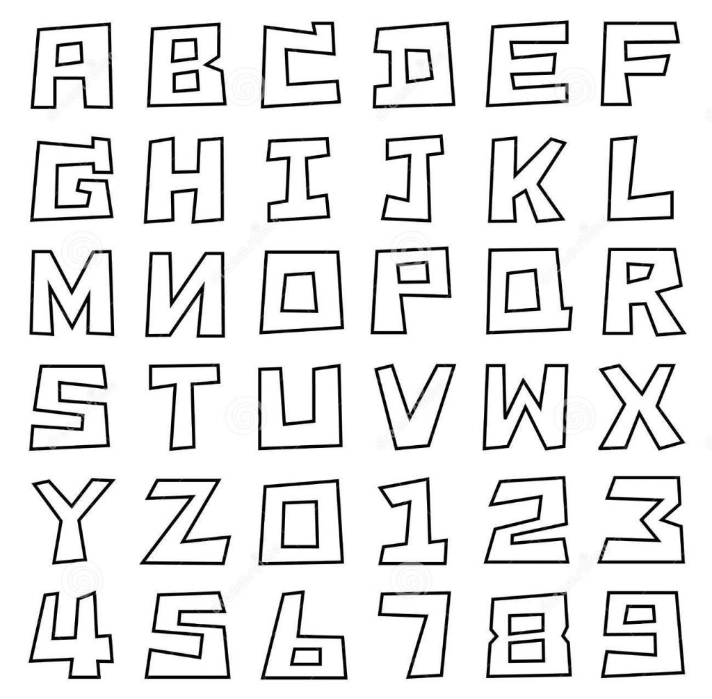 molde de letras grandes para imprimir