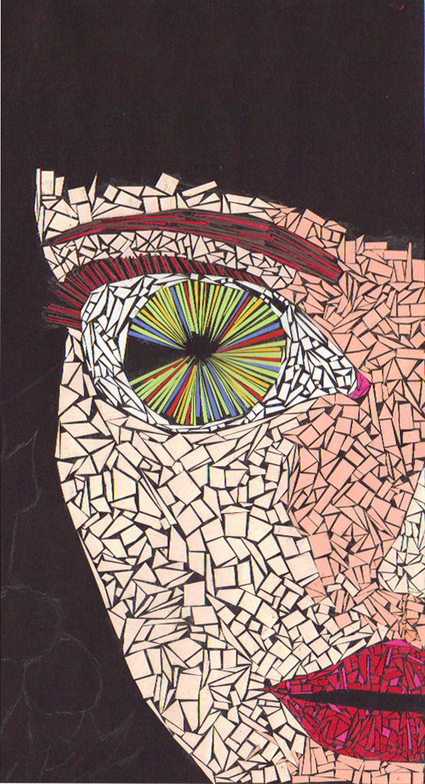 mosaico de papel face