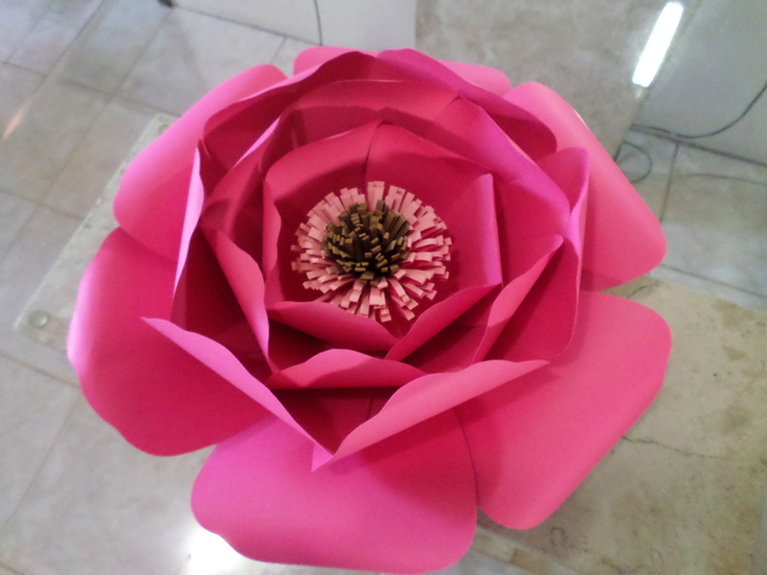 rosas de papel sulfite