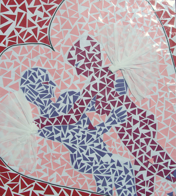 mosaico de papel casal