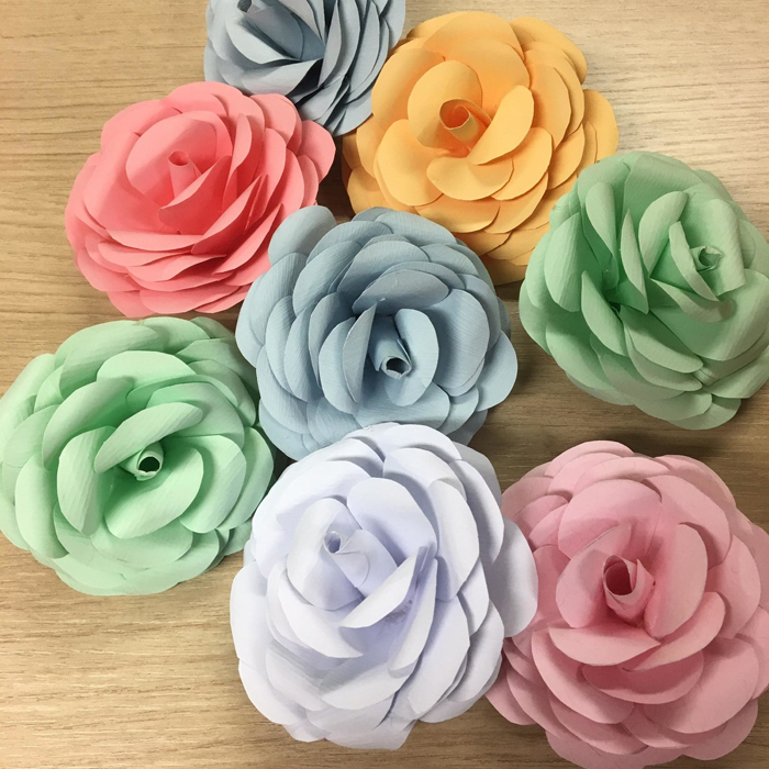 minirosas de papel 