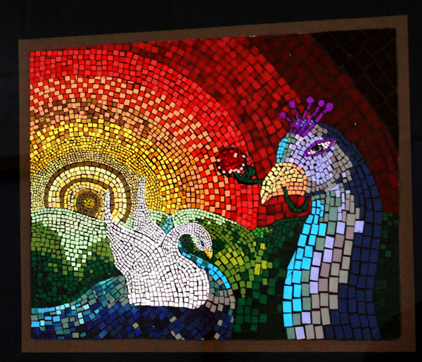 mosaico de papel cisne