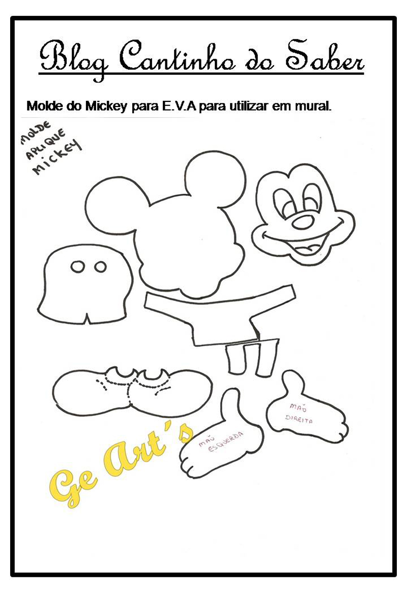 molde do mickey eva