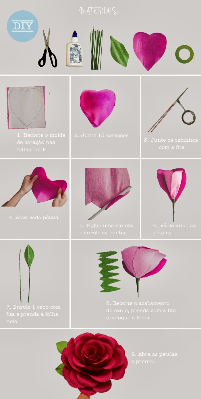 Como Fazer Rosas de Papel - Artesanato Passo a Passo!