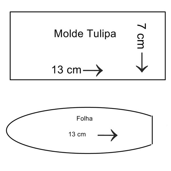 molde de tulipa de tecido