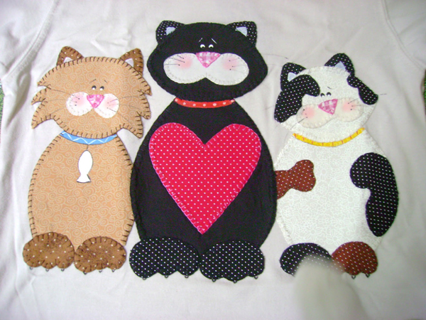 gatinhos de patchwork 