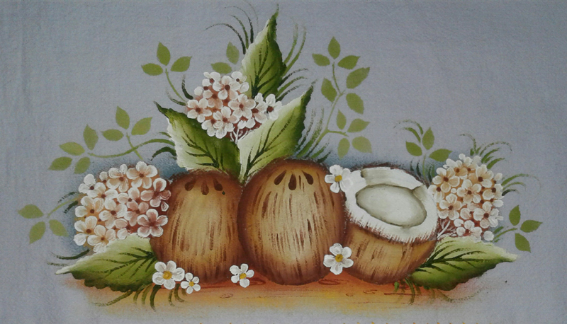 pintura em pano de copa coco