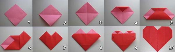 origami de coração