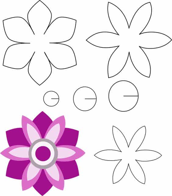 63 Moldes De Flores Para Imprimir Desenhos Ideias E Como Fazer