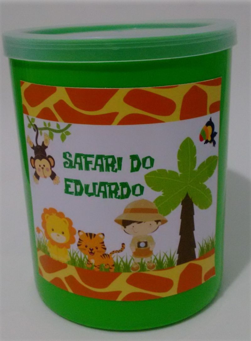 lata de leite decorada safari lata de leite decorada safari