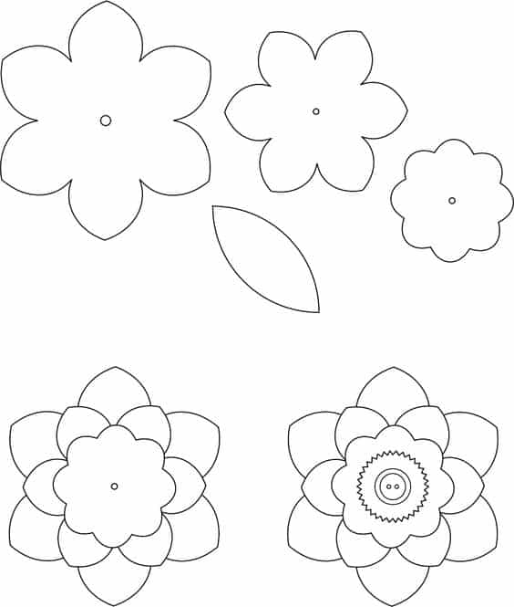 63 Moldes De Flores Para Imprimir Desenhos Ideias E Como Fazer