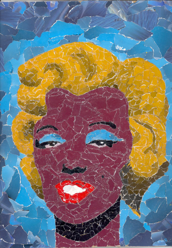 mosaico de papel Marilyn Monroe