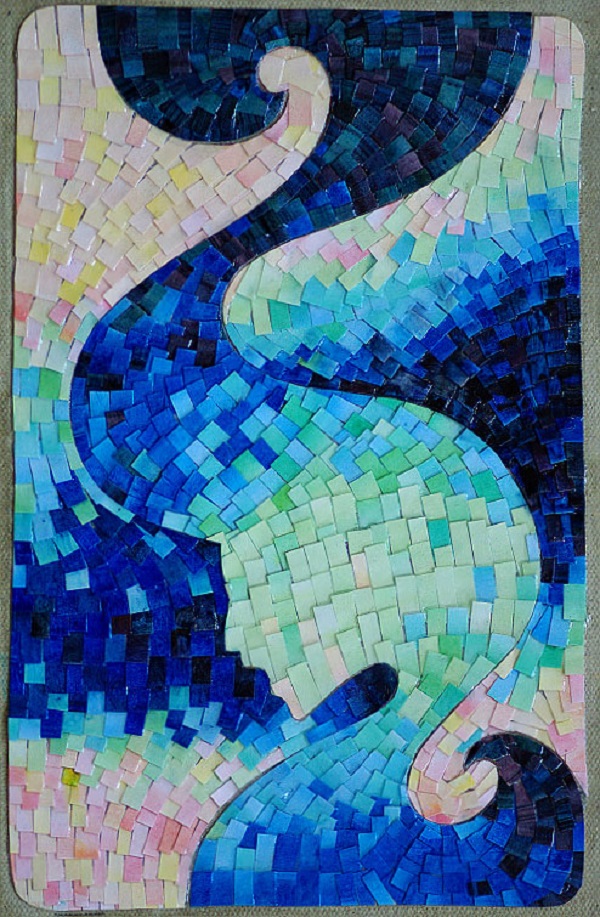 mosaico de papel onda