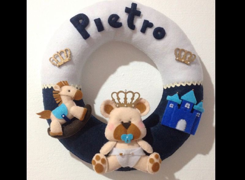 guirlanda de feltro urso guirlanda de feltro urso