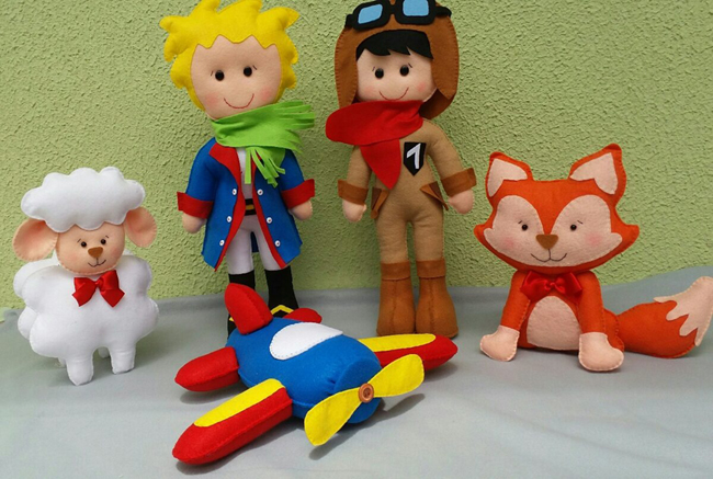 Pequeno príncipe de Feltro animais Pequeno príncipe de Feltro animais
