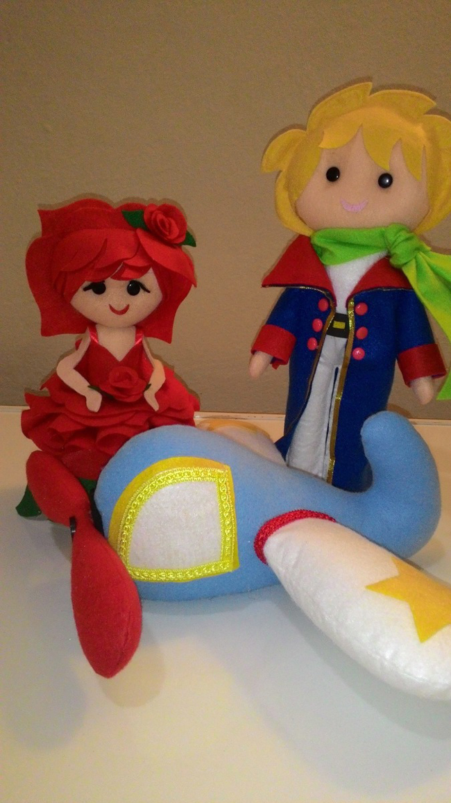 Pequeno príncipe de Feltro rosinha Pequeno príncipe de Feltro rosinha