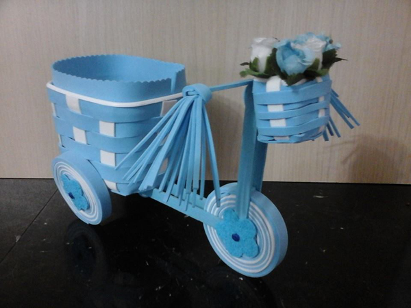 bicicleta  de pote de margarina 