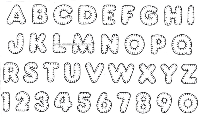 chaveiro de feltro de letra alfabeto