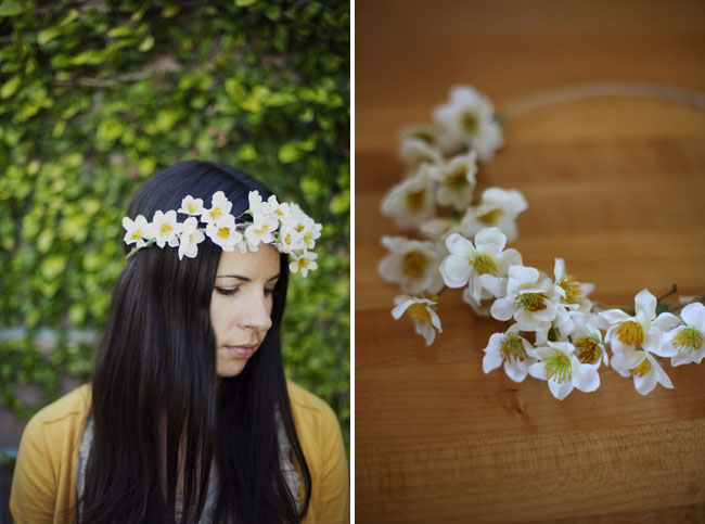 tiara com flor delicada