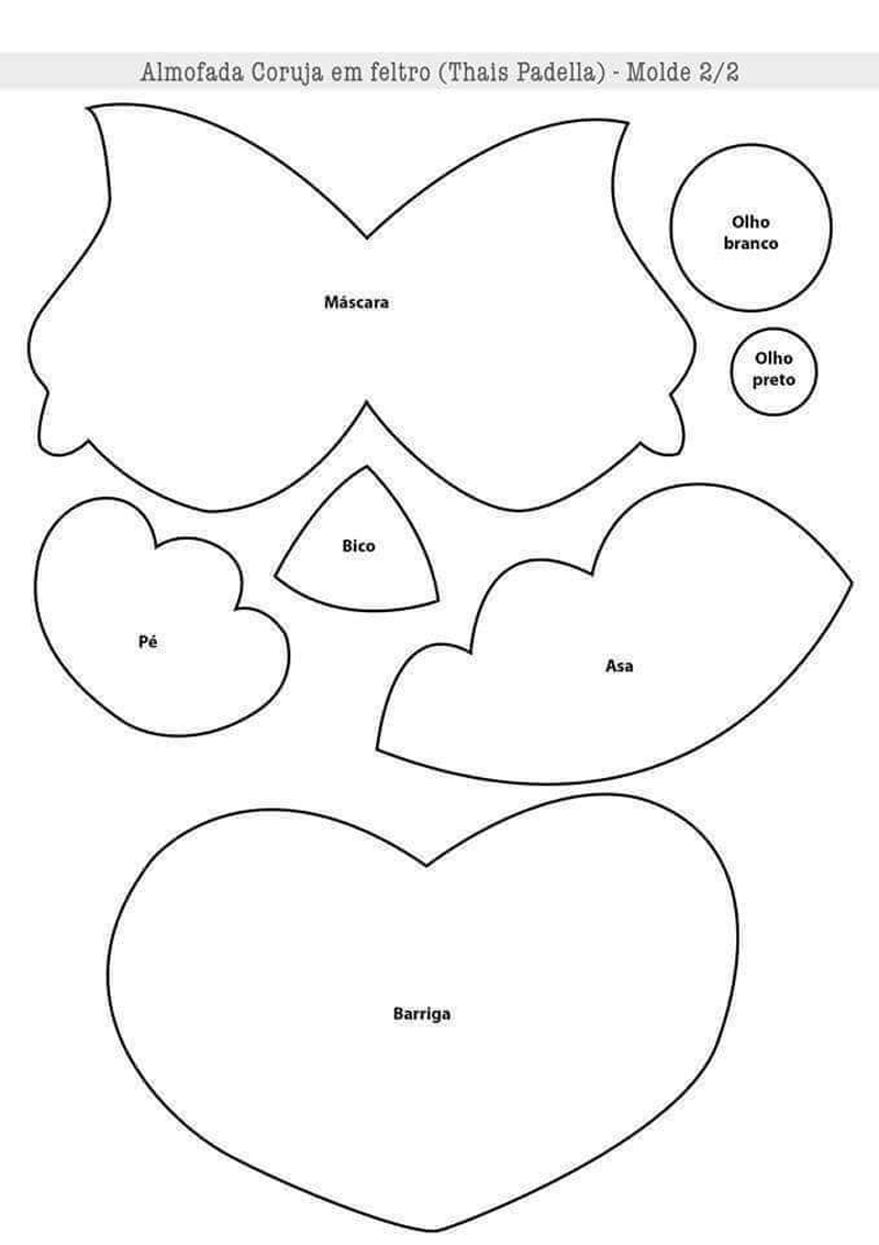 molde de corujinha gigante