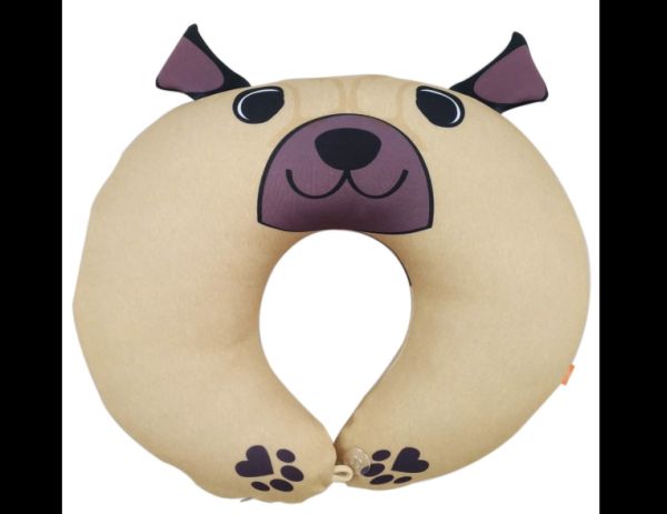 almofada artesanal de pescoço cão