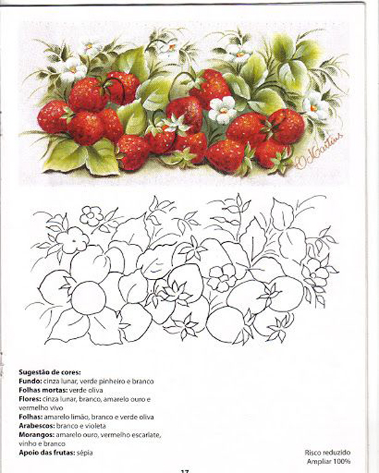 pintura em pano de prato cereja pintura em pano de prato cereja