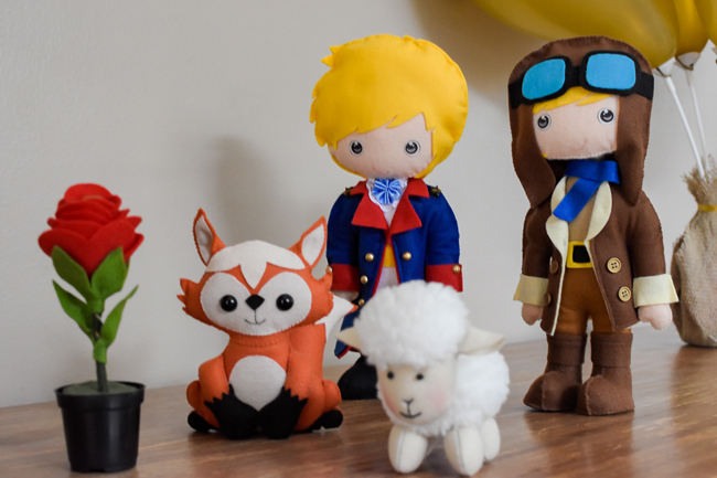 Pequeno príncipe de Feltro pequenos Pequeno príncipe de Feltro pequenos