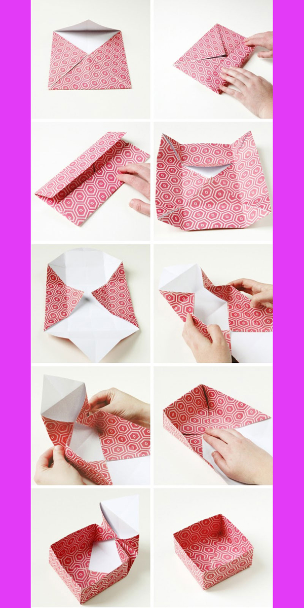 caixa em papel passo a passo