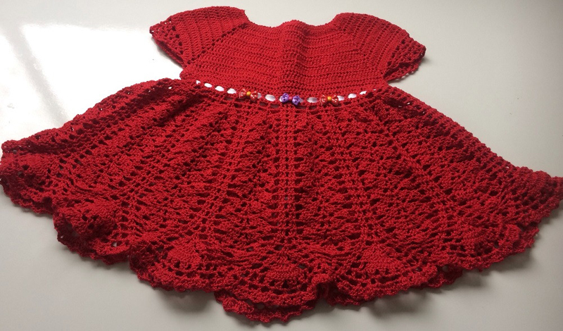 vestido para bebe recem nascido em croche