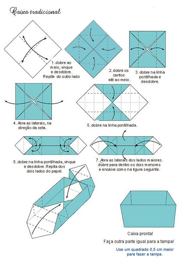 caixa em papel simples