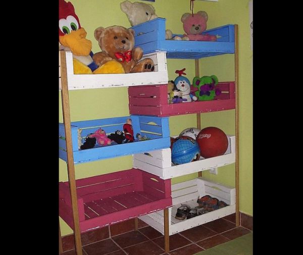 organizador para brinquedos com caixotes