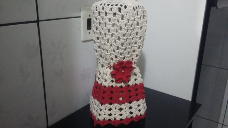 capa de crochê de liquidificador com 2 cores capa de crochê de liquidificador com 2 cores