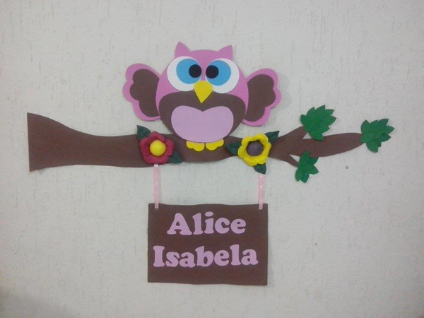 coruja em eva com nome