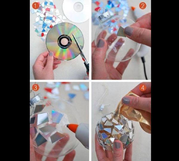 enfeite natalino com cd velho enfeite natalino com cd velho