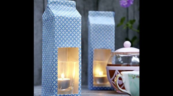 lembrança com caixa de leite luminaria