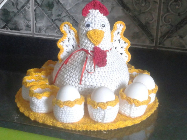 galinha em crochê porta ovo amarela galinha em crochê porta ovo amarela