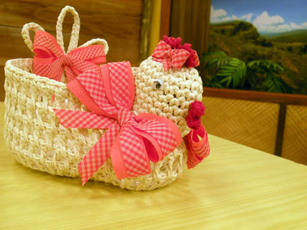 galinha em crochê porta ovo de barbante