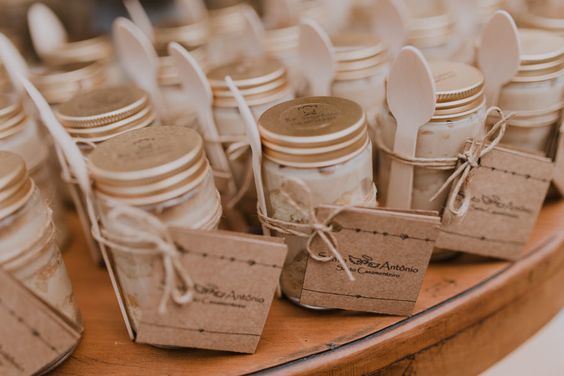 lembrança de casamento pote doce