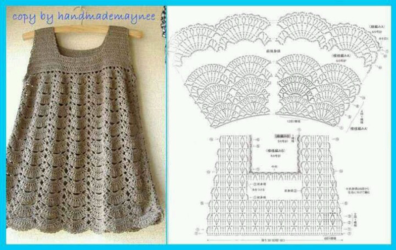 grafico de vestido infantil de croche