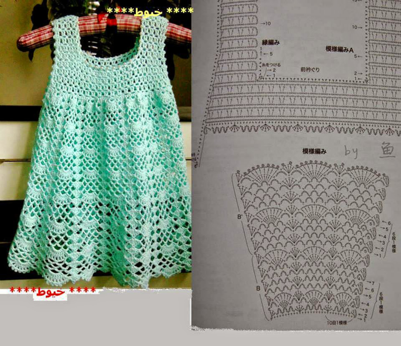 grafico de vestido infantil de croche