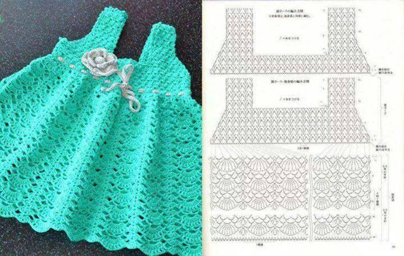 grafico de vestido infantil de croche