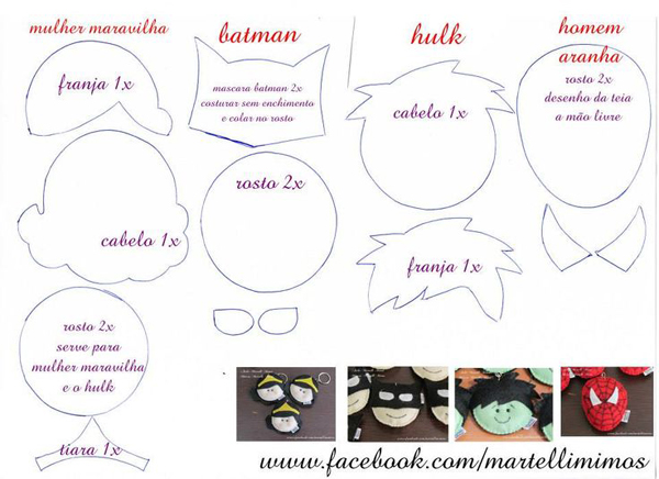 super herois em feltro fofos super herois em feltro fofos