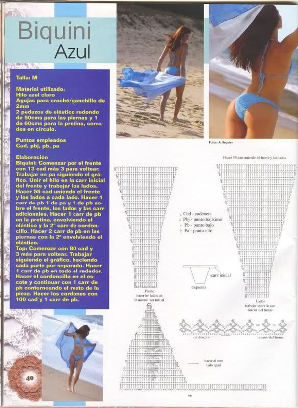 biquíni em crochê azul biquíni em crochê azul