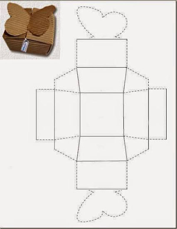 caixa em papel dobradura